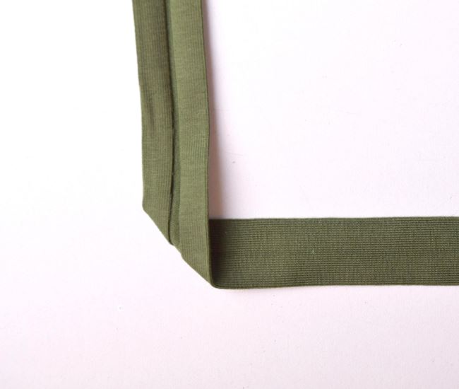 Viskózový lemovací prúžok v khaki farbe - 3 m 3DOKI425