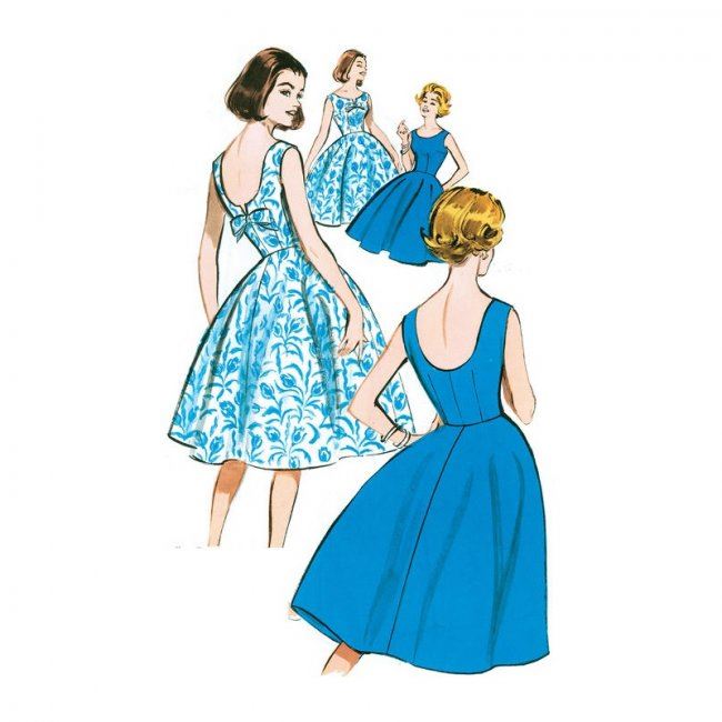 Strih Butterick na dámske retro šaty o veľkosti 36-44 B5748/A5