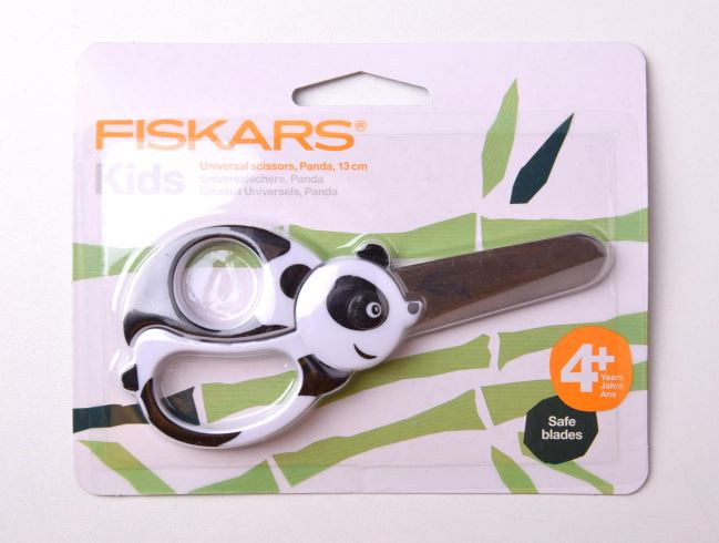 Detské nožnice Fiskars s dizajnom pandy 13 cm 1004613