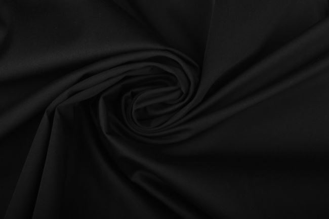 Bavlnený satén v čiernej farbe 0748/999
