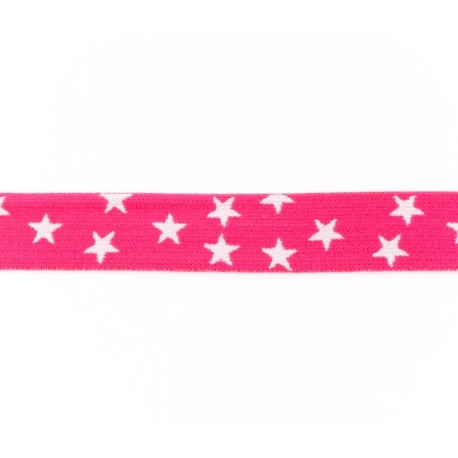 Ozdobná guma ružovej farby s hviezdičkami 41625