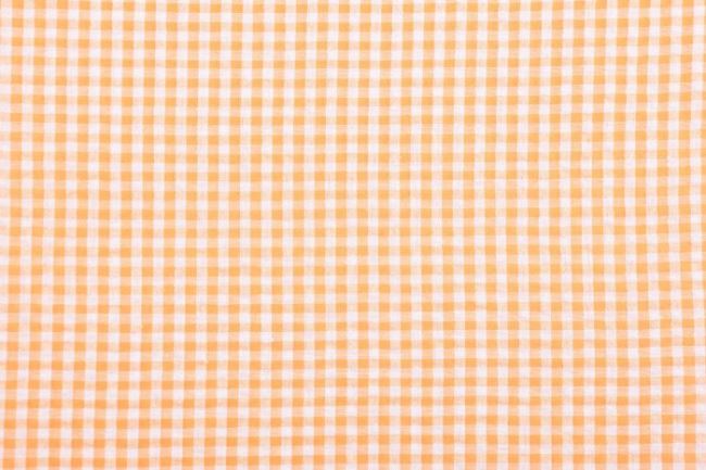 Krešovaná blúzka s tkaným vzorom oranžovej kocky 13163/036