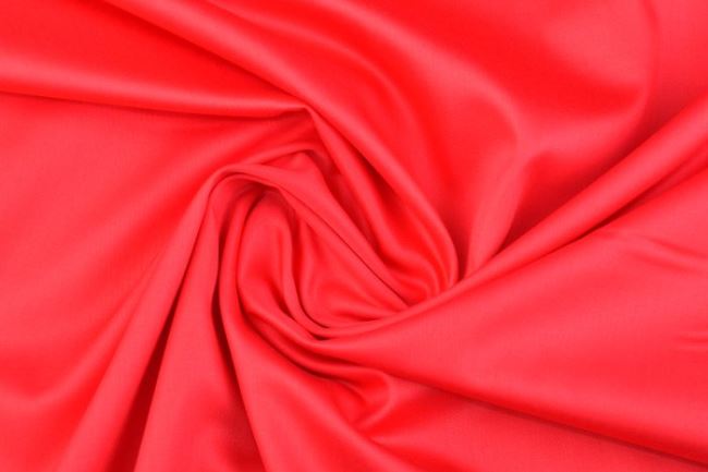 Bavlnené lesklé plátno v červenej farbe TM1001-015