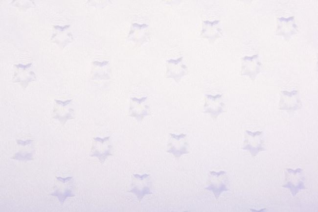 Minky fleece v bielej farbe s hviezdičkami 61937