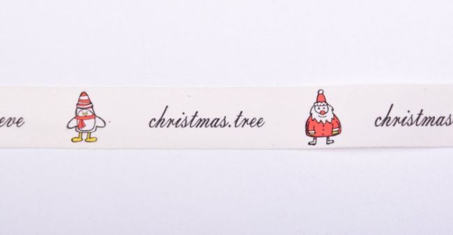 Ozdobná vianočná stuha s nápismi a obrázkami 40017