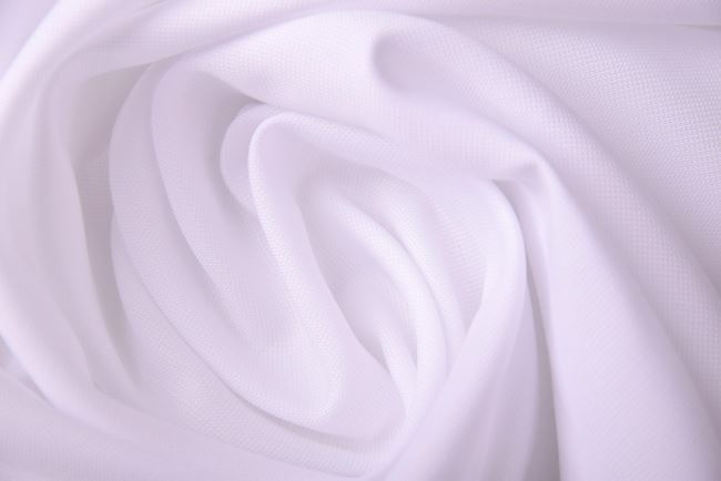 Košeľovina v bielej farbe s drobným tkaným vzorom BF007