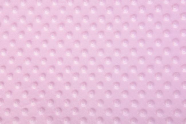 Minky fleece svetlo ružové s vytlačenými bodkami 03347/011