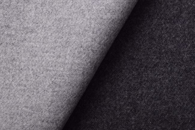Obojstranná kabátová látka v šedej a tmavo šedej farbe MI60801/002