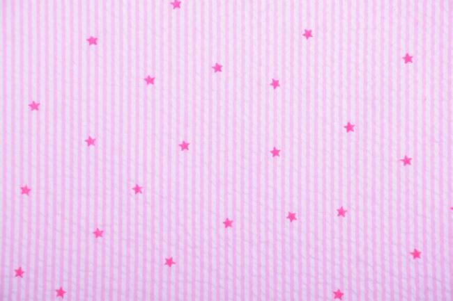 Krešovaná blúzka s ružovými pruhmi a hviezdičkami 61717