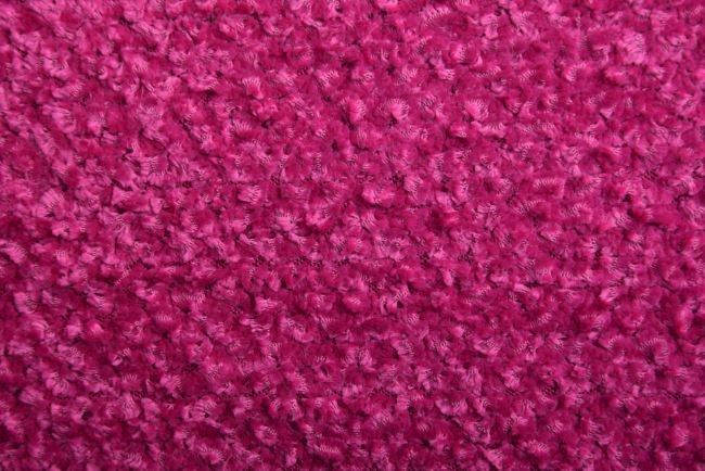 Ženilková pletenina v sýto ružové farbe FU9500-145D