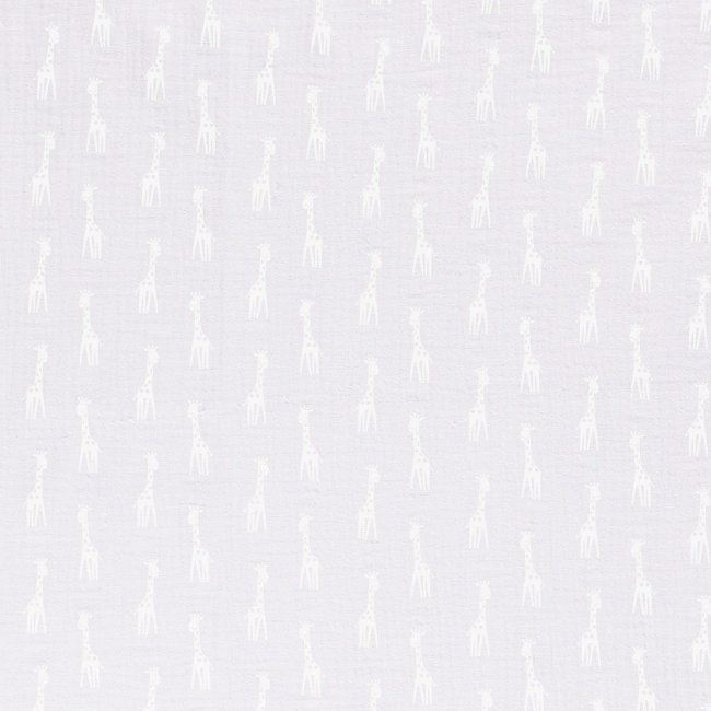 Mušelín v šedej farbe s potlačou žiráf 13050/061