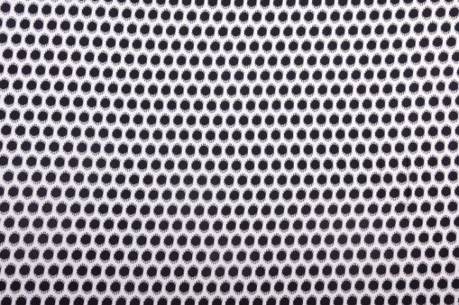 Viskozový úplet v bielej farbe s čiernym vzorom 42177/011