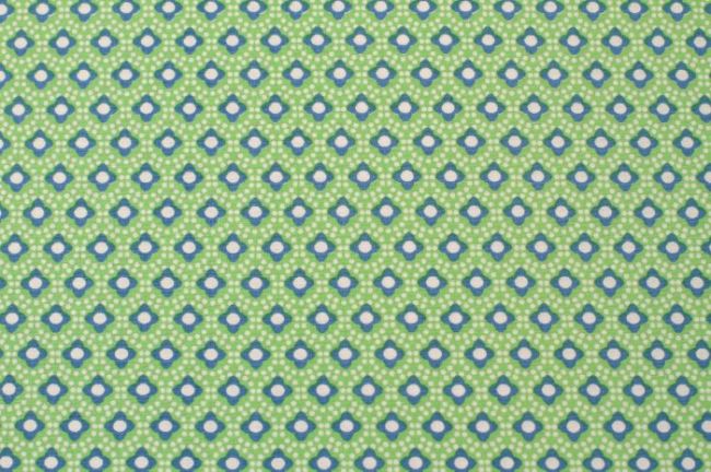 Bavlna so vzorom v zelenej farbe 6496/025