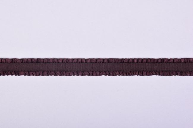 Lemovacia guma s volánmi v hnedej farbe so šírkou 1,2 cm 43522