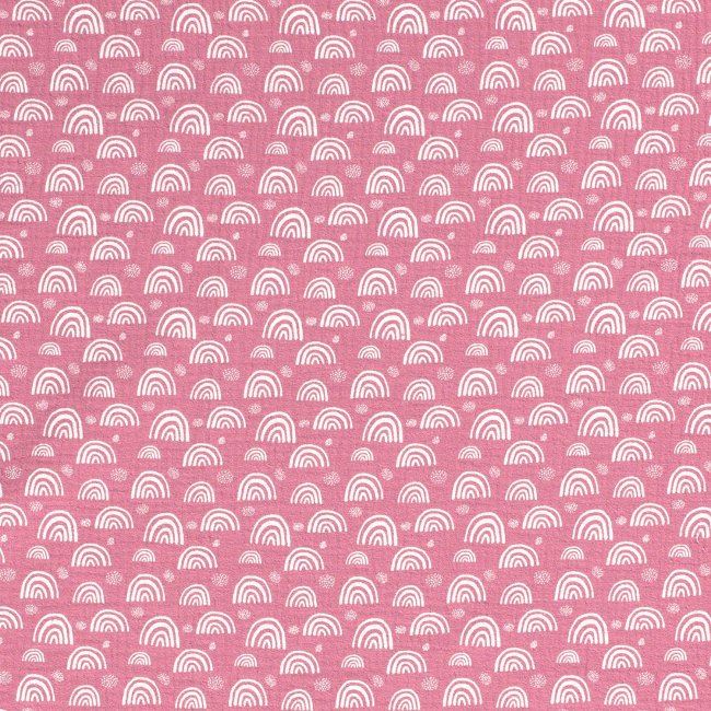 Mušelín v ružovej farbe s dúhou 15513/013