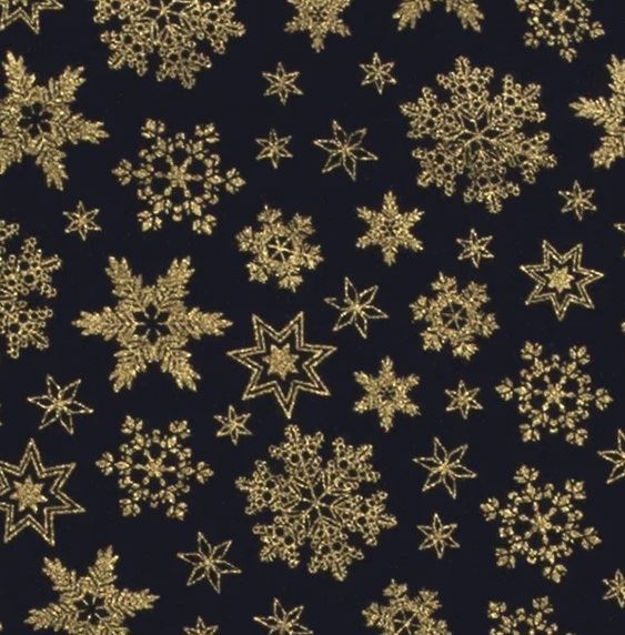 Vianočná bavlnená látka v tmavo modrej farbe 18728/008