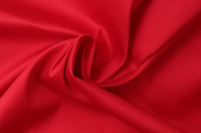 Bavlnený keper v červenej farbe 02888/015