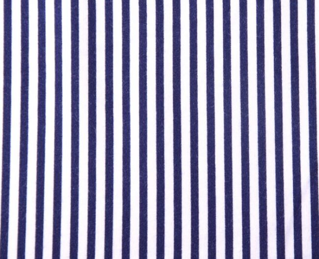 Viskózový úplet v bielej a modrej farbe s pruhmi VL070