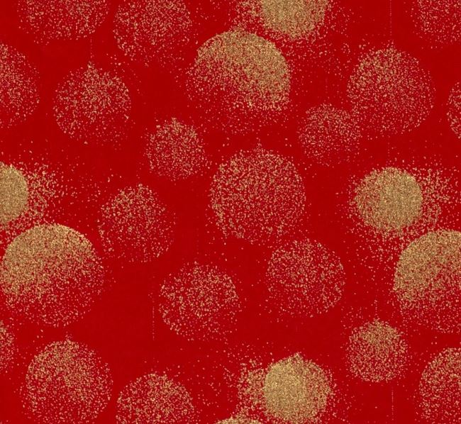 Vianočná bavlnená látka v červenej farbe 18715/008