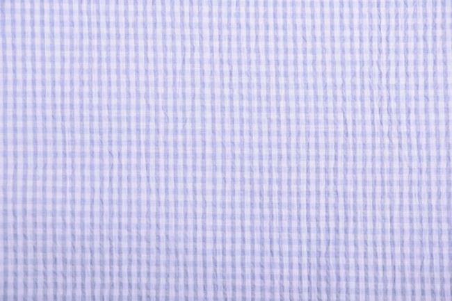 Krešovaná blúzkovina s jemnou kockou v šedej a bielej farbe 04160/061