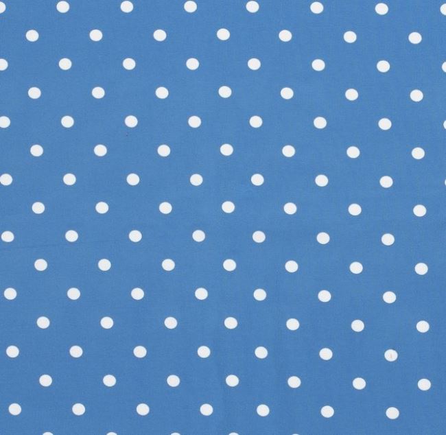 Bavlnený úplet v modrej farbe s potlačou bodiek 11810/004
