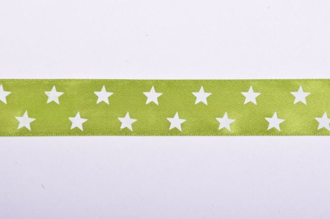 Ozdobná stuha v zelenej farbe s hviezdami 11319