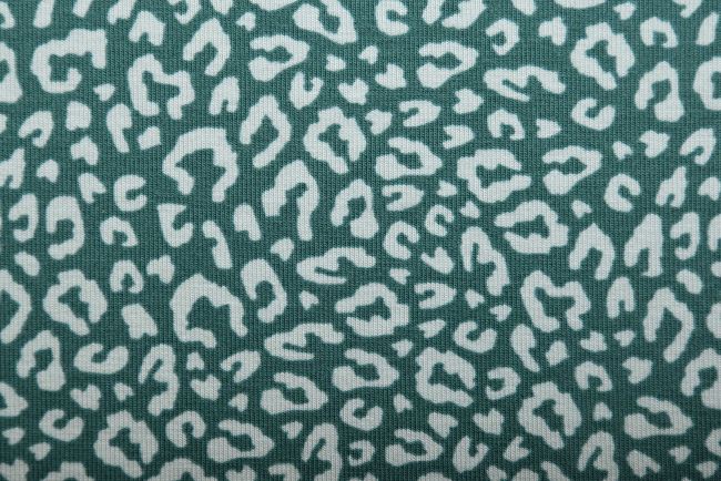 Bavlnený úplet v zelenej farbe so zvieracou potlačou 17769/024