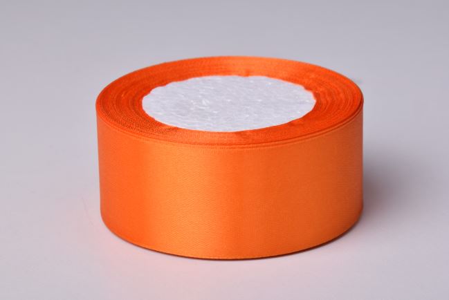 Saténová stuha v oranžovej farbe 4 cm 06226