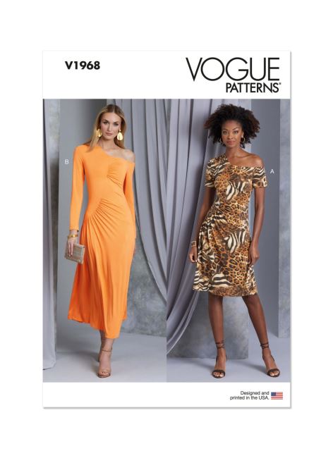 Strih Vogue na dámske šaty vo veľ. 34-42 V1968-B5