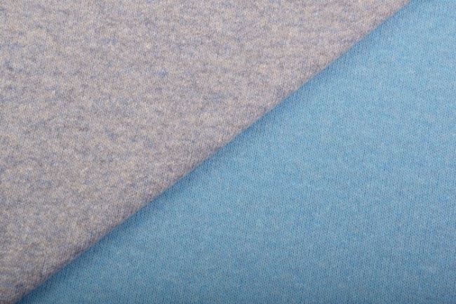 Obojstranná pletenina v modrej farbe PA78