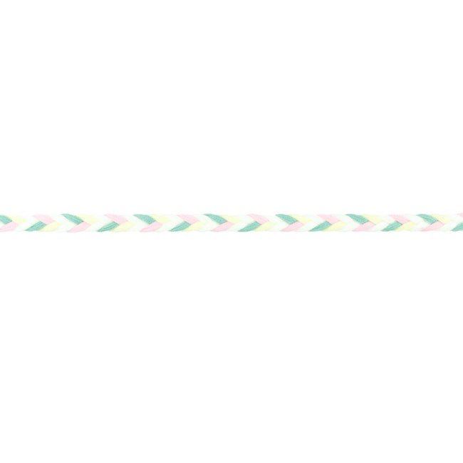 Ozdobná šnúrka spletená z jemných farieb 31701