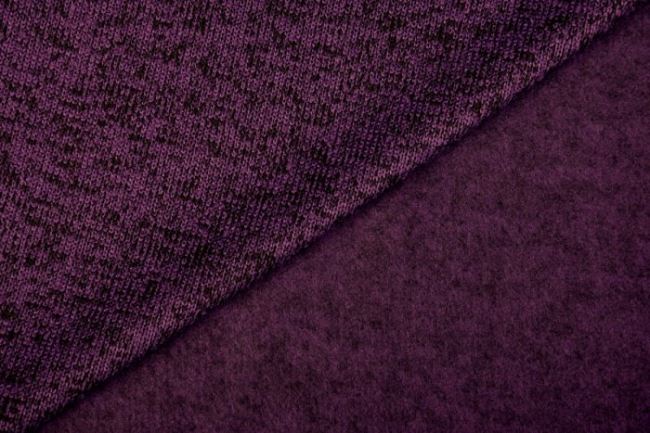 Mohérová pletenina s počesom vo fialovej farbe 9048/47